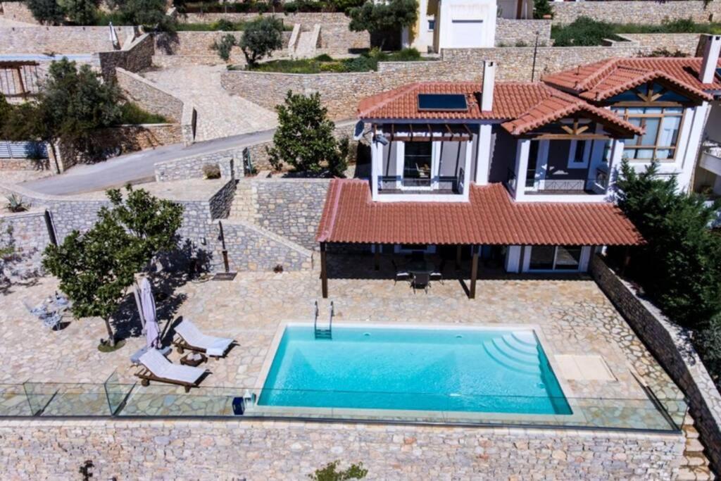 Apollo Romantic Sea View Villa Kivéri Kültér fotó