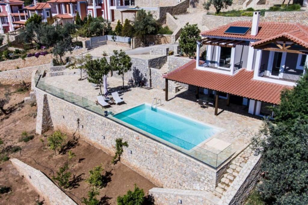 Apollo Romantic Sea View Villa Kivéri Kültér fotó