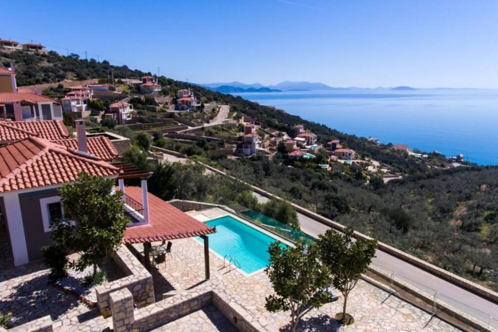 Apollo Romantic Sea View Villa Kivéri Kültér fotó