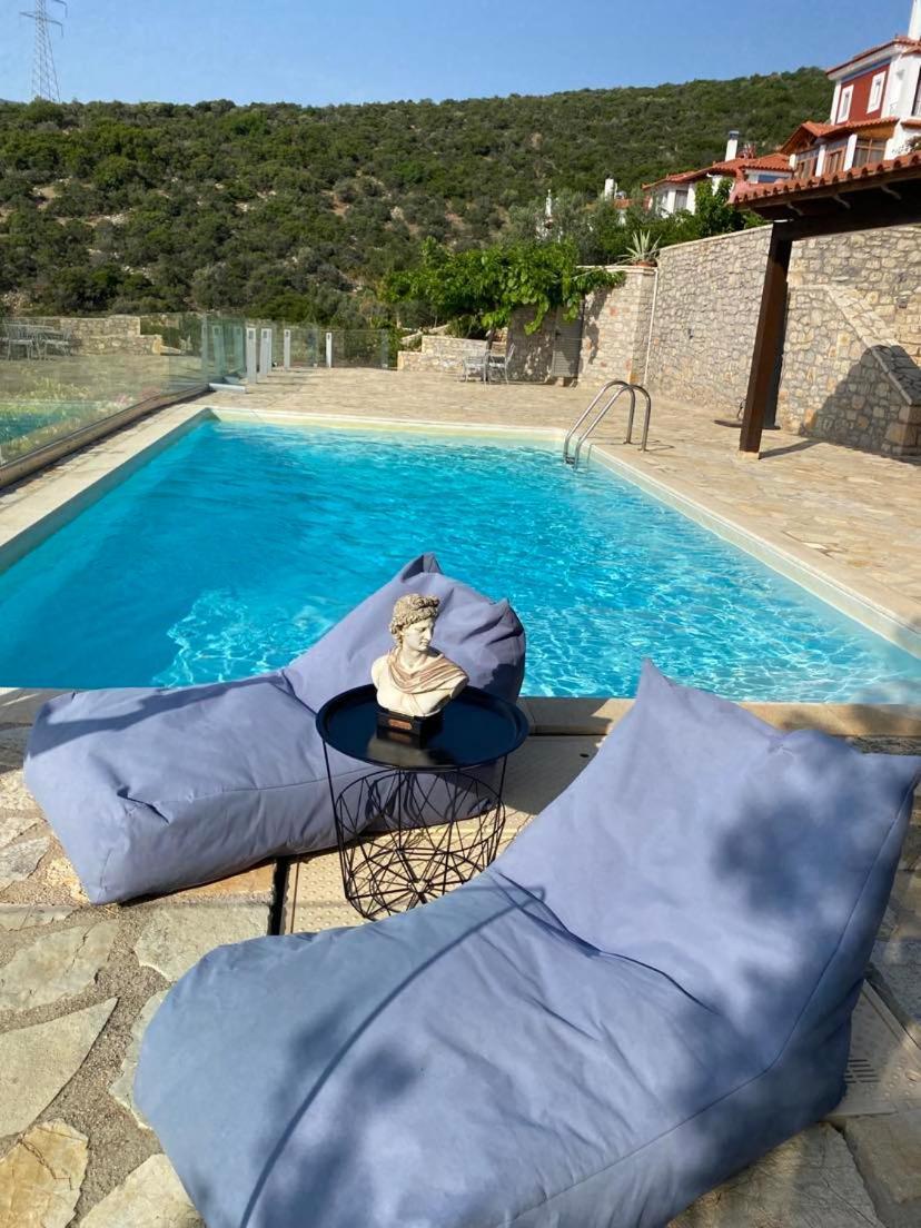 Apollo Romantic Sea View Villa Kivéri Kültér fotó